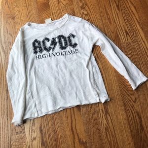 Zara Girls AC DC Long Sleeve Tee